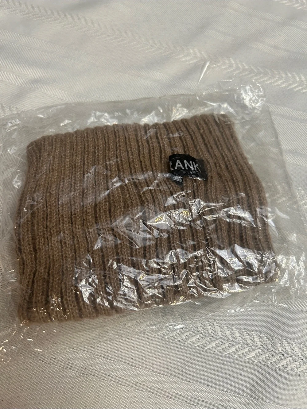 Ribbed Knit Headband in Camel NWT